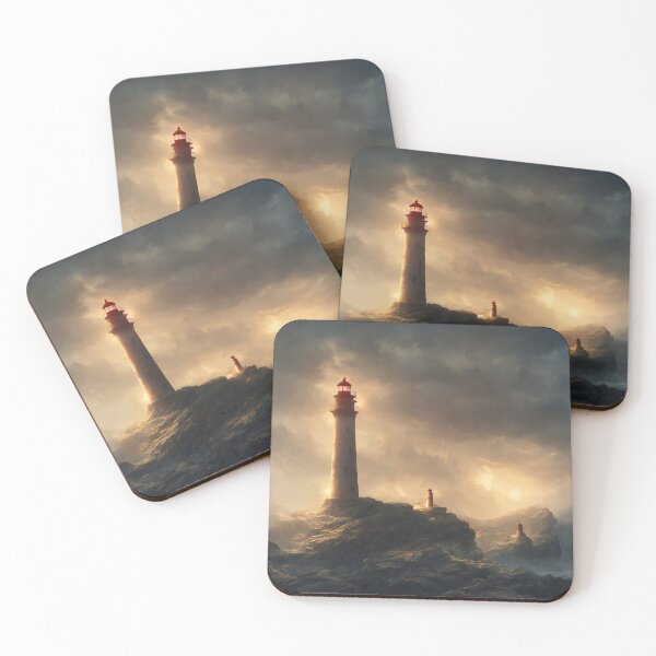 Item preview, a beautiful cinematic image of a lighthouse, fantasy forest landscape, fantasy magic, dark light night, intricate, elegant, sharp focus, illustration, highly detailed, digital p designed and sold by DrawItOnce.