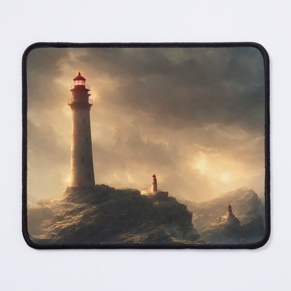 Item preview, a beautiful cinematic image of a lighthouse, fantasy forest landscape, fantasy magic, dark light night, intricate, elegant, sharp focus, illustration, highly detailed, digital p designed and sold by DrawItOnce.
