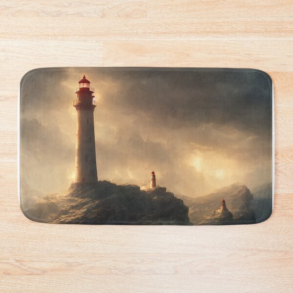 Item preview, a beautiful cinematic image of a lighthouse, fantasy forest landscape, fantasy magic, dark light night, intricate, elegant, sharp focus, illustration, highly detailed, digital p designed and sold by DrawItOnce.