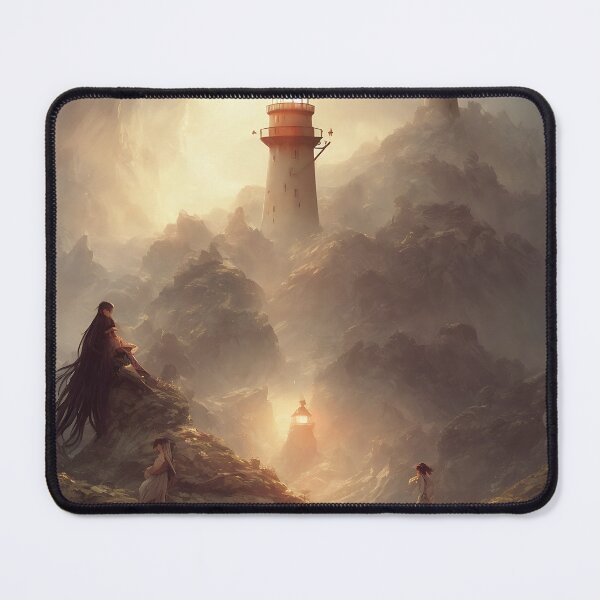 Item preview, a beautiful cinematic image of a lighthouse, fantasy forest landscape, fantasy magic, dark light night, intricate, elegant, sharp focus, illustration, highly detailed, digital p designed and sold by DrawItOnce.
