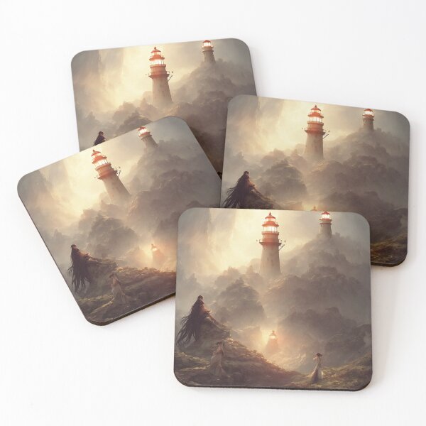 Item preview, a beautiful cinematic image of a lighthouse, fantasy forest landscape, fantasy magic, dark light night, intricate, elegant, sharp focus, illustration, highly detailed, digital p designed and sold by DrawItOnce.