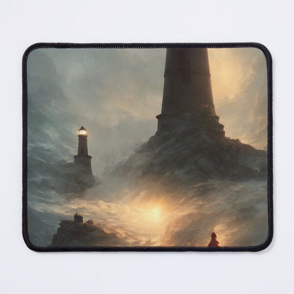 Item preview, a beautiful cinematic image of a lighthouse, fantasy forest landscape, fantasy magic, dark light night, intricate, elegant, sharp focus, illustration, highly detailed, digital p designed and sold by DrawItOnce.