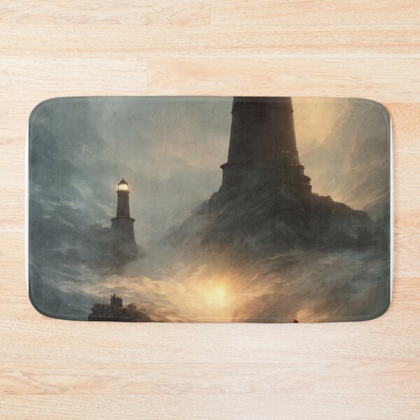 Item preview, a beautiful cinematic image of a lighthouse, fantasy forest landscape, fantasy magic, dark light night, intricate, elegant, sharp focus, illustration, highly detailed, digital p designed and sold by DrawItOnce.