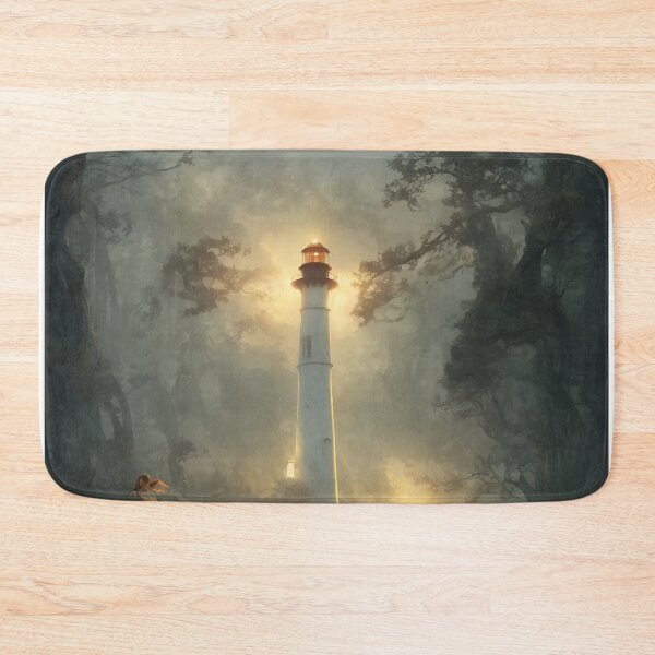 Item preview, a beautiful cinematic image of a lighthouse, fantasy forest landscape, fantasy magic, dark light night, intricate, elegant, sharp focus, illustration, highly detailed, digital p designed and sold by DrawItOnce.