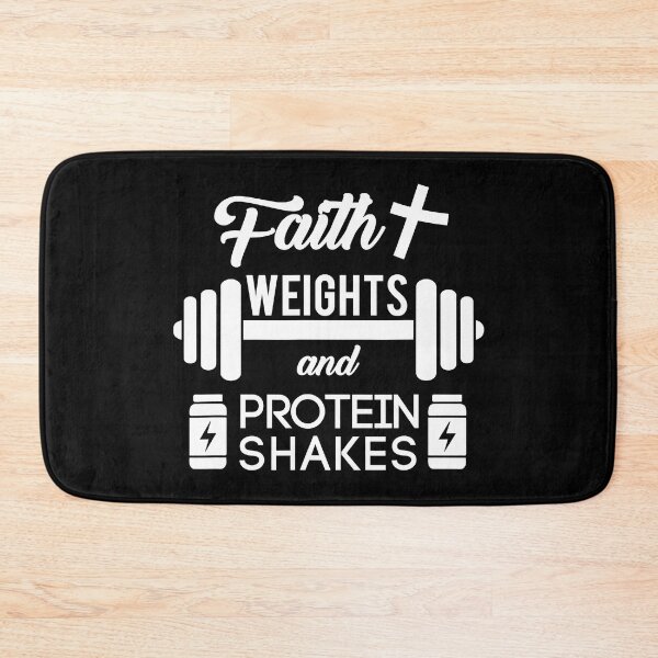 Item preview, Faith Weights And Protein Shakes Christian Gym Weightlifting Workout designed and sold by GeorgiHeyward.