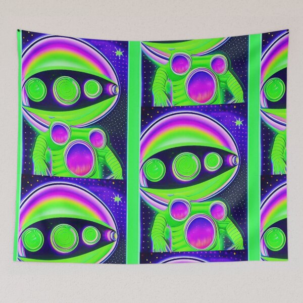 Item preview, Trippy alien art. Colorful psychedelic extraterrestrial designed and sold by Neo-Expression.