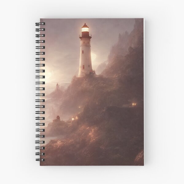 Item preview, a beautiful cinematic image of a lighthouse, fantasy forest landscape, fantasy magic, dark light night, intricate, elegant, sharp focus, illustration, highly detailed, digital p designed and sold by DrawItOnce.