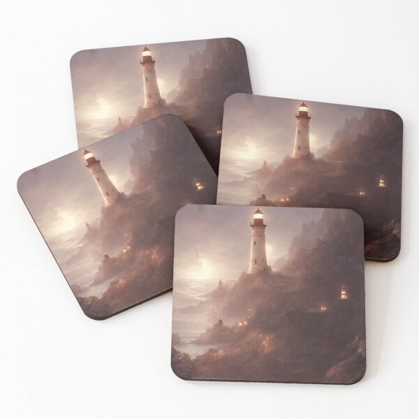 Item preview, a beautiful cinematic image of a lighthouse, fantasy forest landscape, fantasy magic, dark light night, intricate, elegant, sharp focus, illustration, highly detailed, digital p designed and sold by DrawItOnce.