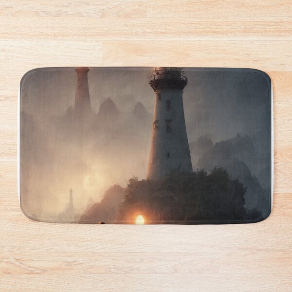 Item preview, a beautiful cinematic image of a lighthouse, fantasy forest landscape, fantasy magic, dark light night, intricate, elegant, sharp focus, illustration, highly detailed, digital p designed and sold by DrawItOnce.