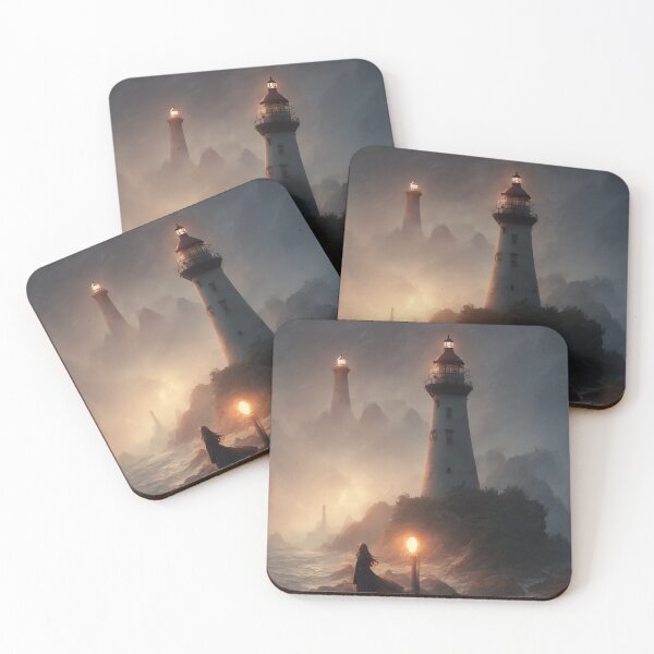 Item preview, a beautiful cinematic image of a lighthouse, fantasy forest landscape, fantasy magic, dark light night, intricate, elegant, sharp focus, illustration, highly detailed, digital p designed and sold by DrawItOnce.