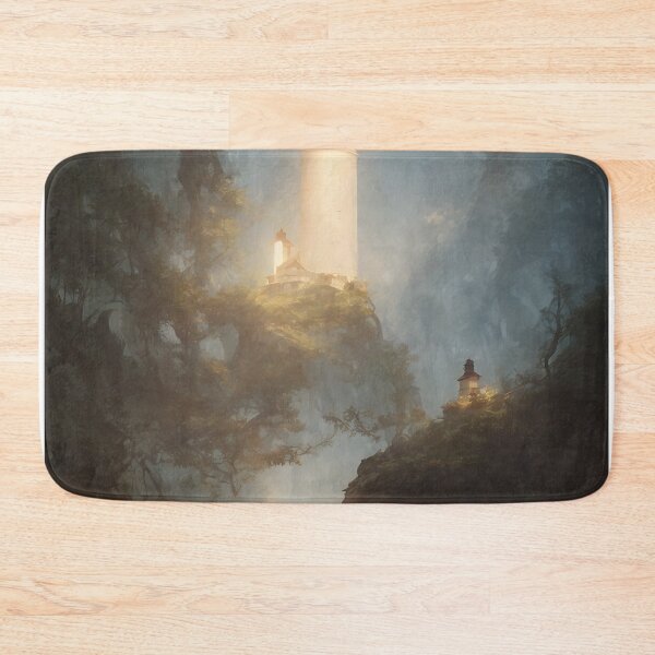 Item preview, a beautiful cinematic image of a lighthouse, fantasy forest landscape, fantasy magic, dark light night, intricate, elegant, sharp focus, illustration, highly detailed, digital p designed and sold by DrawItOnce.