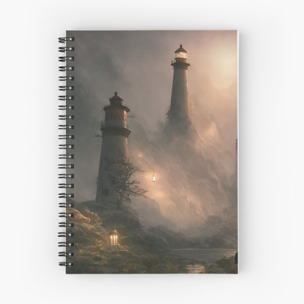 Item preview, a beautiful cinematic image of a lighthouse, fantasy forest landscape, fantasy magic, dark light night, intricate, elegant, sharp focus, illustration, highly detailed, digital p designed and sold by DrawItOnce.