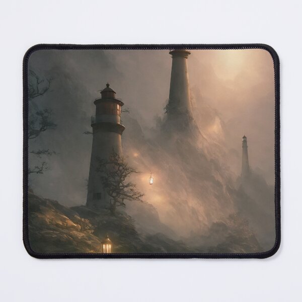Item preview, a beautiful cinematic image of a lighthouse, fantasy forest landscape, fantasy magic, dark light night, intricate, elegant, sharp focus, illustration, highly detailed, digital p designed and sold by DrawItOnce.
