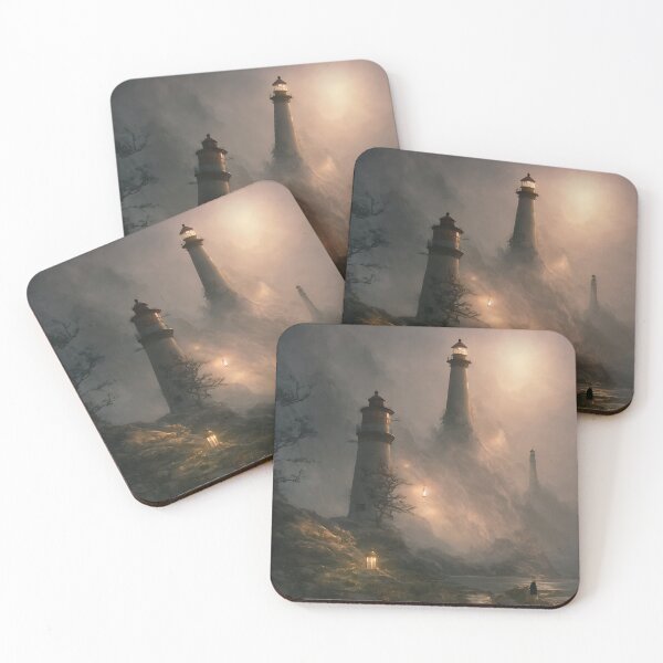 Item preview, a beautiful cinematic image of a lighthouse, fantasy forest landscape, fantasy magic, dark light night, intricate, elegant, sharp focus, illustration, highly detailed, digital p designed and sold by DrawItOnce.