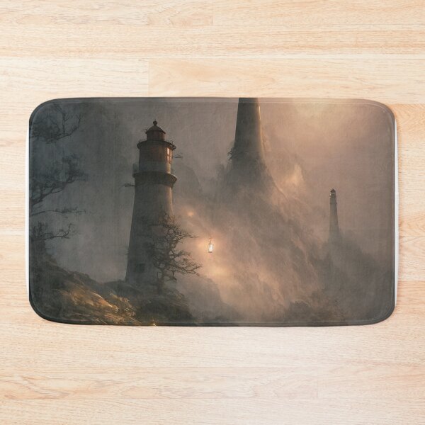 Item preview, a beautiful cinematic image of a lighthouse, fantasy forest landscape, fantasy magic, dark light night, intricate, elegant, sharp focus, illustration, highly detailed, digital p designed and sold by DrawItOnce.