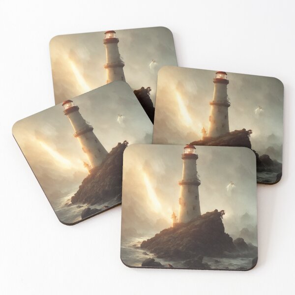 Item preview, a beautiful cinematic image of a lighthouse, fantasy forest landscape, fantasy magic, dark light night, intricate, elegant, sharp focus, illustration, highly detailed, digital p designed and sold by DrawItOnce.