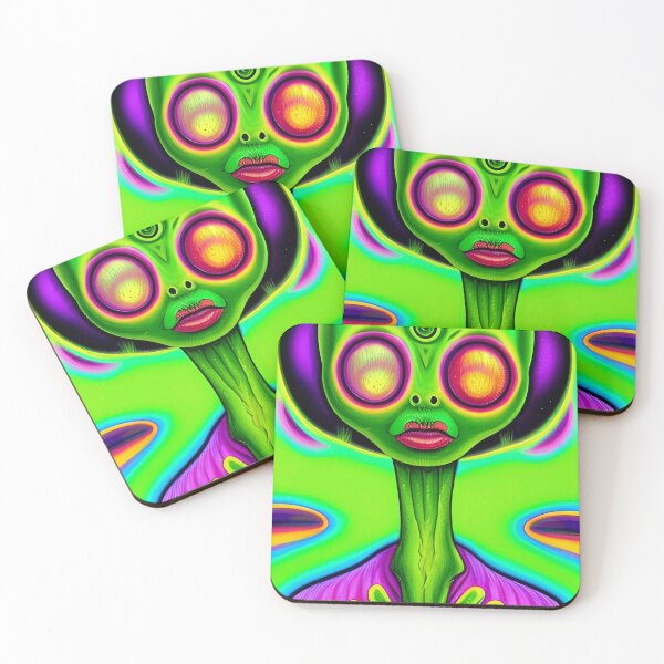 Item preview, Trippy alien art. Colorful psychedelic extraterrestrial designed and sold by Neo-Expression.