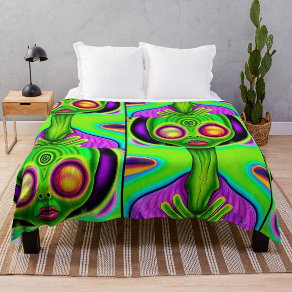 Item preview, Trippy alien art. Colorful psychedelic extraterrestrial designed and sold by Neo-Expression.