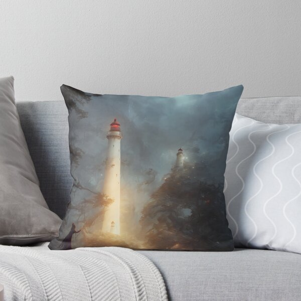 Item preview, a beautiful cinematic image of a lighthouse, fantasy forest landscape, fantasy magic, dark light night, intricate, elegant, sharp focus, illustration, highly detailed, digital p designed and sold by DrawItOnce.