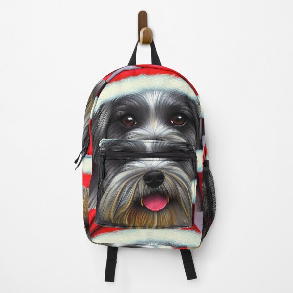 Item preview, Christmas Lhasa Apso Wearing A Santa Hat designed and sold by ZenEverAI.