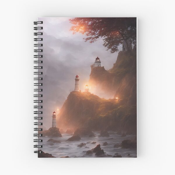 Item preview, a beautiful cinematic image of a lighthouse, fantasy forest landscape, fantasy magic, dark light night, intricate, elegant, sharp focus, illustration, highly detailed, digital p designed and sold by DrawItOnce.