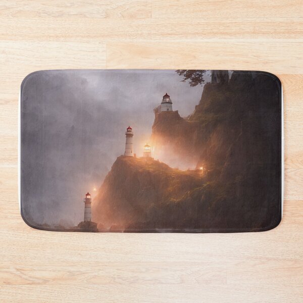 Item preview, a beautiful cinematic image of a lighthouse, fantasy forest landscape, fantasy magic, dark light night, intricate, elegant, sharp focus, illustration, highly detailed, digital p designed and sold by DrawItOnce.