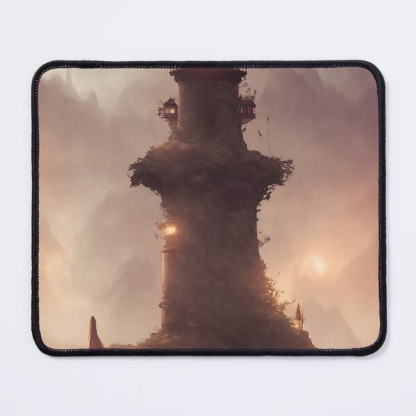 Item preview, a beautiful cinematic image of a lighthouse, fantasy forest landscape, fantasy magic, dark light night, intricate, elegant, sharp focus, illustration, highly detailed, digital p designed and sold by DrawItOnce.