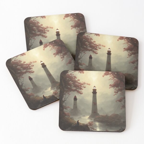 Item preview, a beautiful cinematic image of a lighthouse, fantasy forest landscape, fantasy magic, dark light night, intricate, elegant, sharp focus, illustration, highly detailed, digital p designed and sold by DrawItOnce.