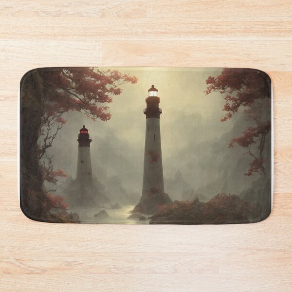 Item preview, a beautiful cinematic image of a lighthouse, fantasy forest landscape, fantasy magic, dark light night, intricate, elegant, sharp focus, illustration, highly detailed, digital p designed and sold by DrawItOnce.