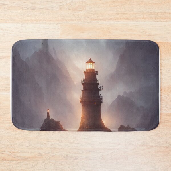 Item preview, a beautiful cinematic image of a lighthouse, fantasy forest landscape, fantasy magic, dark light night, intricate, elegant, sharp focus, illustration, highly detailed, digital p designed and sold by DrawItOnce.