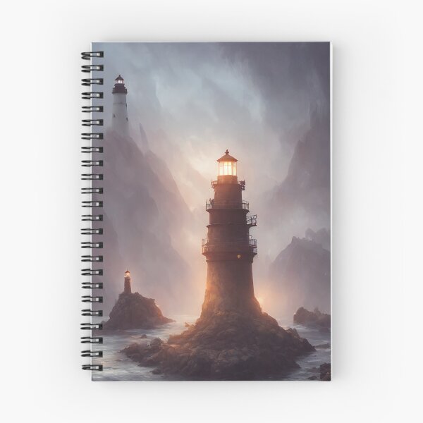 Item preview, a beautiful cinematic image of a lighthouse, fantasy forest landscape, fantasy magic, dark light night, intricate, elegant, sharp focus, illustration, highly detailed, digital p designed and sold by DrawItOnce.