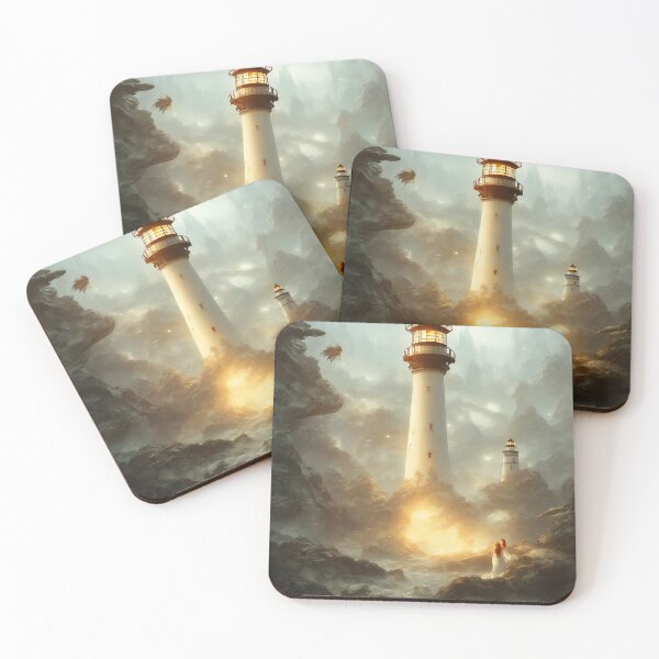 Item preview, a beautiful cinematic image of a lighthouse, fantasy forest landscape, fantasy magic, dark light night, intricate, elegant, sharp focus, illustration, highly detailed, digital p designed and sold by DrawItOnce.