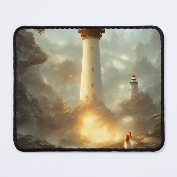 Item preview, a beautiful cinematic image of a lighthouse, fantasy forest landscape, fantasy magic, dark light night, intricate, elegant, sharp focus, illustration, highly detailed, digital p designed and sold by DrawItOnce.
