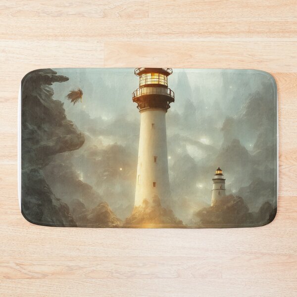 Item preview, a beautiful cinematic image of a lighthouse, fantasy forest landscape, fantasy magic, dark light night, intricate, elegant, sharp focus, illustration, highly detailed, digital p designed and sold by DrawItOnce.