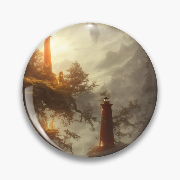 Item preview, a beautiful cinematic image of a lighthouse, fantasy forest landscape, fantasy magic, dark light night, intricate, elegant, sharp focus, illustration, highly detailed, digital p designed and sold by DrawItOnce.
