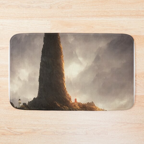 Item preview, a beautiful cinematic image of a lighthouse, fantasy forest landscape, fantasy magic, dark light night, intricate, elegant, sharp focus, illustration, highly detailed, digital p designed and sold by DrawItOnce.
