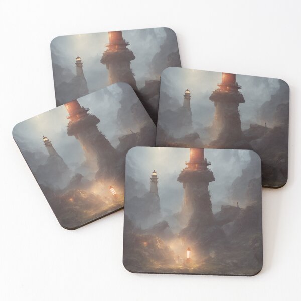 Item preview, a beautiful cinematic image of a lighthouse, fantasy forest landscape, fantasy magic, dark light night, intricate, elegant, sharp focus, illustration, highly detailed, digital p designed and sold by DrawItOnce.