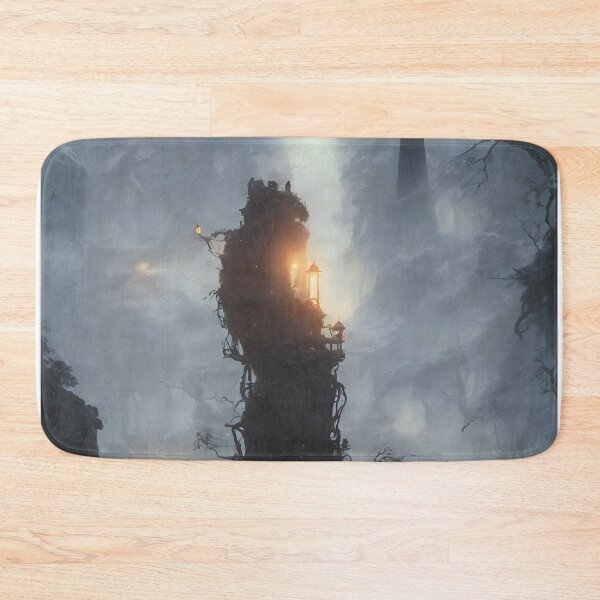 Item preview, a beautiful cinematic image of a lighthouse, fantasy forest landscape, fantasy magic, dark light night, intricate, elegant, sharp focus, illustration, highly detailed, digital p designed and sold by DrawItOnce.