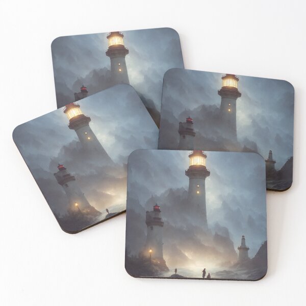 Item preview, a beautiful cinematic image of a lighthouse, fantasy forest landscape, fantasy magic, dark light night, intricate, elegant, sharp focus, illustration, highly detailed, digital p designed and sold by DrawItOnce.