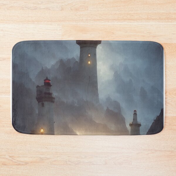 Item preview, a beautiful cinematic image of a lighthouse, fantasy forest landscape, fantasy magic, dark light night, intricate, elegant, sharp focus, illustration, highly detailed, digital p designed and sold by DrawItOnce.