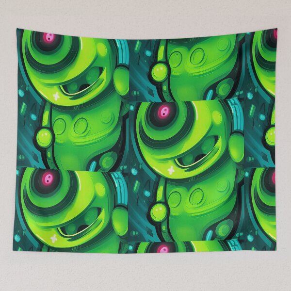 Item preview, Trippy alien art. Colorful psychedelic extraterrestrial designed and sold by Neo-Expression.