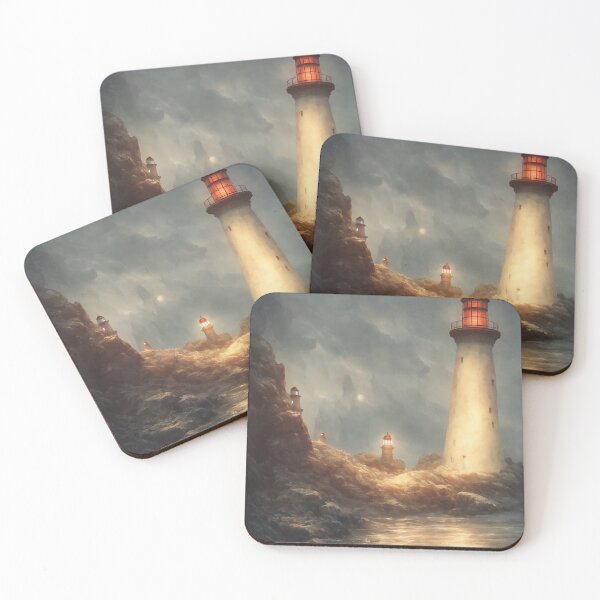 Item preview, a beautiful cinematic image of a lighthouse, fantasy forest landscape, fantasy magic, dark light night, intricate, elegant, sharp focus, illustration, highly detailed, digital p designed and sold by DrawItOnce.