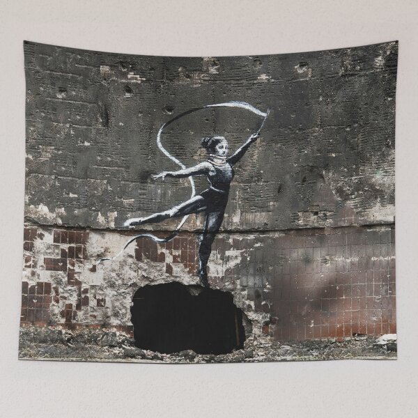 Item preview, Banksy Gymnast With Ribbon Ukraine designed and sold by WE-ARE-BANKSY.
