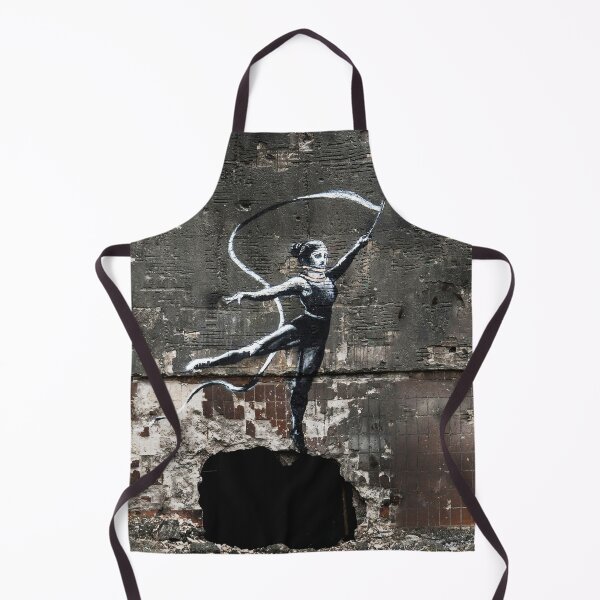 Aperçu de l'œuvre Banksy Gymnaste Avec Ruban Ukraine créée et vendue par WE-ARE-BANKSY.