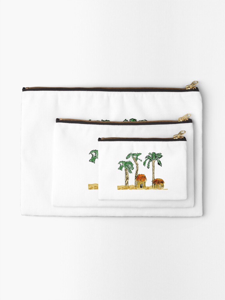 Alternate view of Palm Trees and Paradise Zipper Pouch