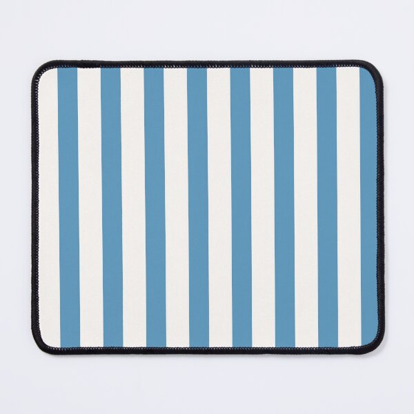 Item preview, Circus Vibe Cerulean Blue and White Vertical Stripe Pattern designed and sold by taiche.