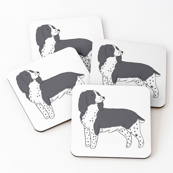 Item preview, Black english springer spaniel dog illustration  designed and sold by Yarafantasyart.