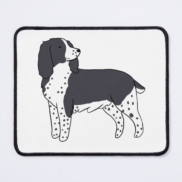 Item preview, Black english springer spaniel dog illustration designed and sold by Yarafantasyart.