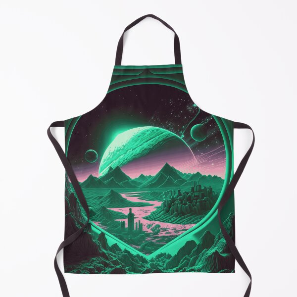 Aperçu de l'œuvre Green and Pink Space Landscape Retro Synthwave créée et vendue par simplesticker1.