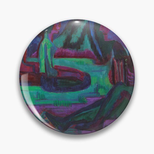 Item preview, Ernst Ludwig Kirchner  Night Moon, Accordion Player by Moonlight (1924) designed and sold by TeeARTHY.